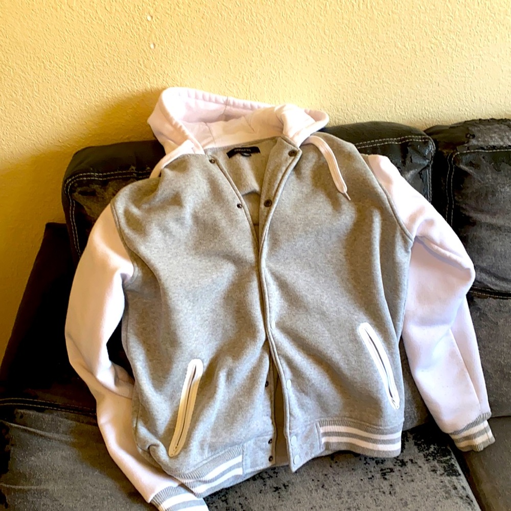 White and grey jacket